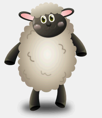 羊のキャラクター風イラスト | 無料イラスト作成ソフトInkscape（インクスケープ）の作品集