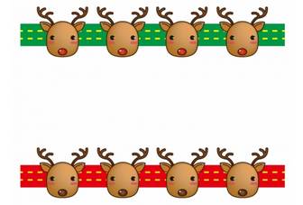 クリスマス・トナカイのフレーム・枠素材02 | 無料のイラスト・かわいいテンプレート | 素材ライブラリー
