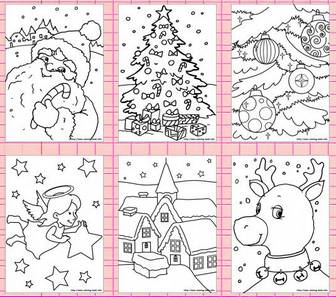 Christmas coloring pages on Coloring-Book.info　クリスマスぬりえ