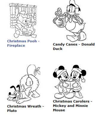 Christmas Disney Printable Coloring Pages