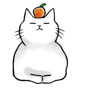 » 猫鏡餅！！猫好きさんの年賀状に(´･ω･｀) / 手書き和猫 | 可愛い無料イラストのフリー素材集