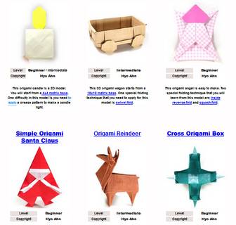 How to make origami Christmas models