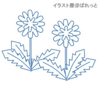 » 春の花タンポポのかわいい無料フリーイラスト画像/カラーでも白黒印刷でも♪ | 可愛い無料イラストのフリー素材集