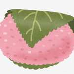 桜餅のイラスト「道明寺」