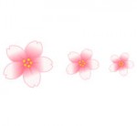 桜の花イラストアイコン