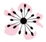 水墨画風の桜イラスト