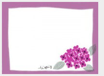 フリー素材:ガーリーな紫陽花（あじさい）のイラスト（640pix） | 大人可愛いイラスト制作 tigpig