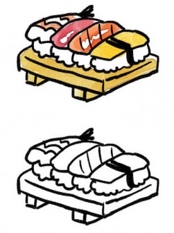 握り寿司のイラスト: ゆるかわいい無料イラスト素材集