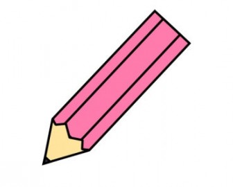 ピンク色の鉛筆のイラスト素材 | イラスト無料・かわいいテンプレート