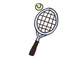 テニスラケットとボールのイラスト（スポーツ器具）: ゆるかわいい無料イラスト素材集