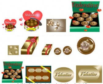 素材屋じゅんバレンタインイラスト背景素材チョコレート・バレンタインデー素材