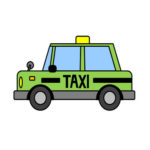 タクシーのイラスト（１）｜フリー素材 イラストカット.com